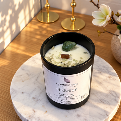 SERENITY · Lumânare cu Prehnit