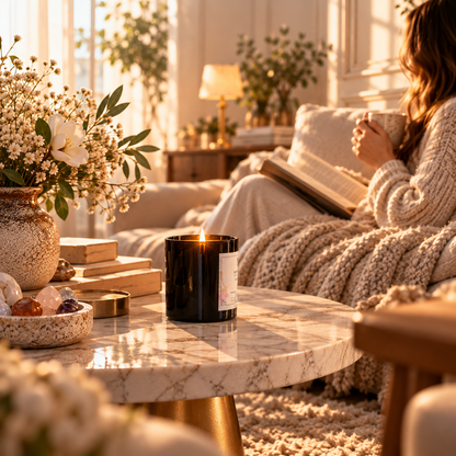 INNER PEACE | Lumânare artizanală pentru pace interioară cu Labradorit · 220 g